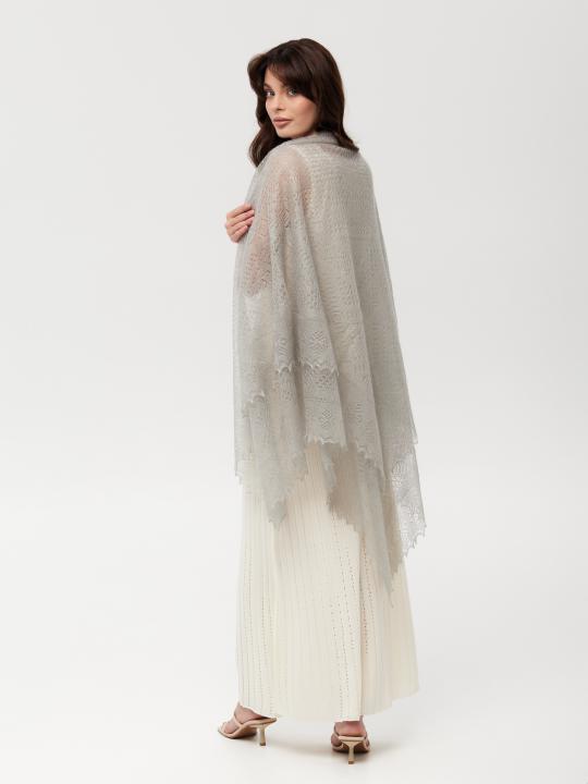 Gray Down Shawl