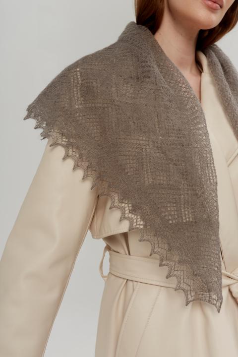Gray Lace Down Shawl