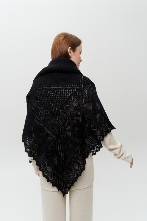 Black Warm Down Shawl