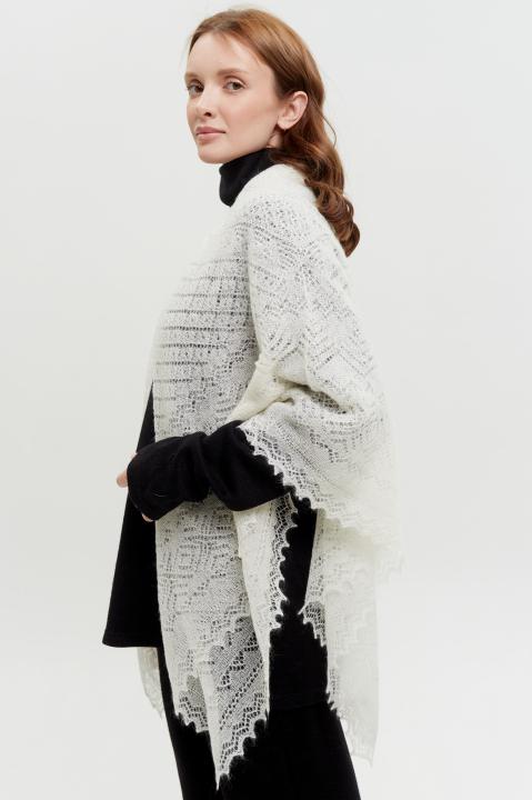 Ecru Lace Down Shawl