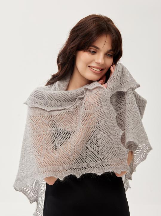 Gray Down Shawl