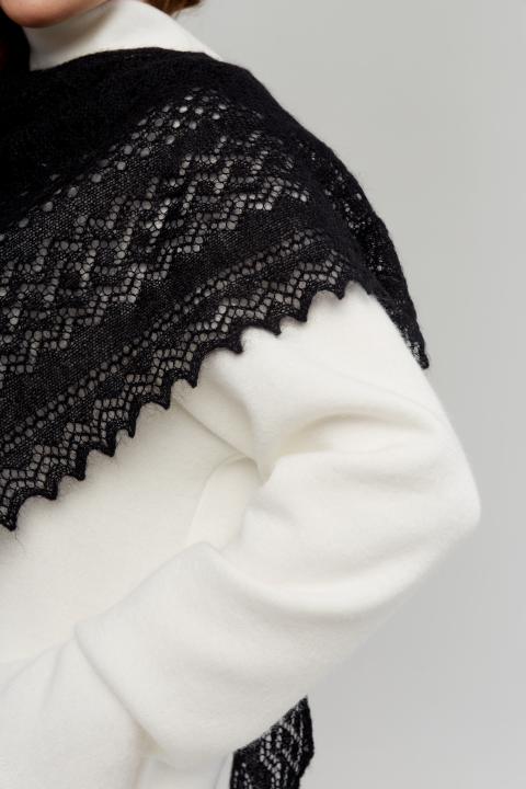 Black Triangle Down Shawl