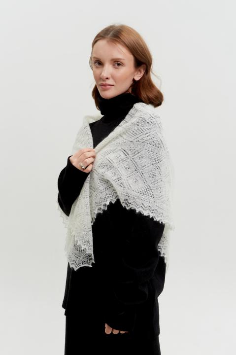 Ecru Lace Down Shawl