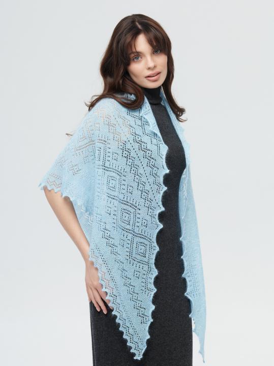 Sky Blue Triangle Down Shawl