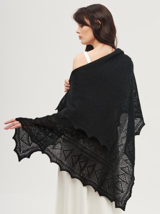 Black Warm Down Shawl