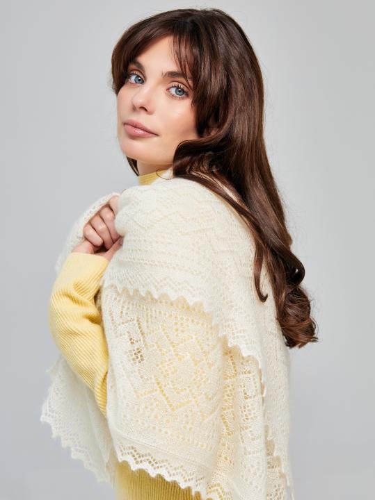Ecru Down Shawl