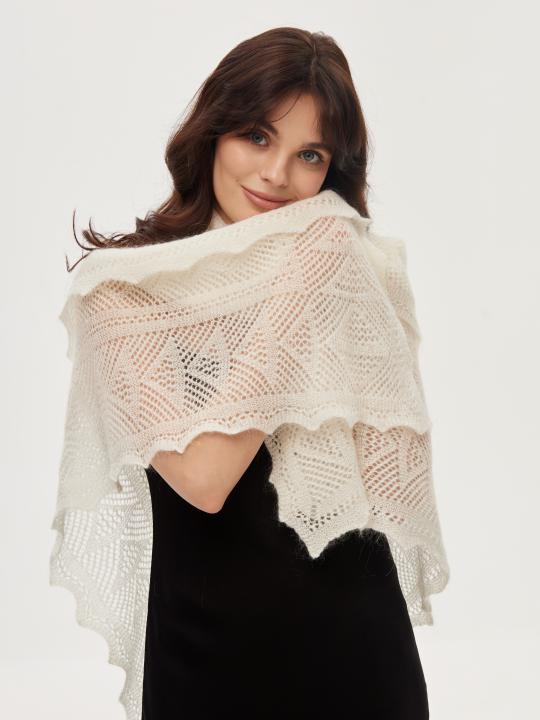 Warm Ecru Down Shawl