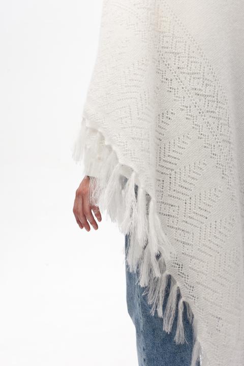 Ecru Down Shawl
