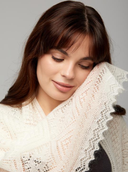 White Warm Down Shawl
