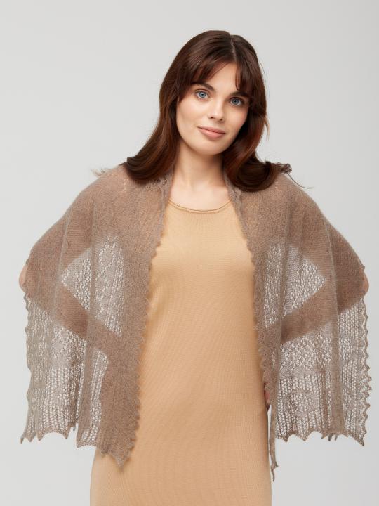 Gray Down Shawl