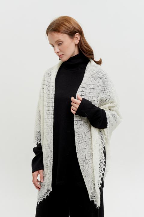 Ecru Lace Down Shawl