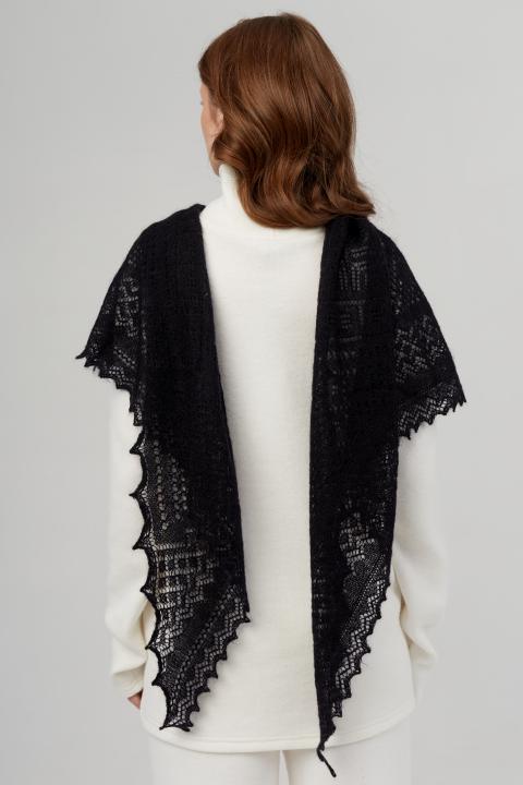 Black Triangle Down Shawl