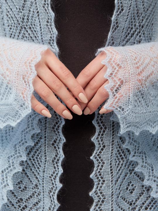 Sky Blue Lace Down Shawl