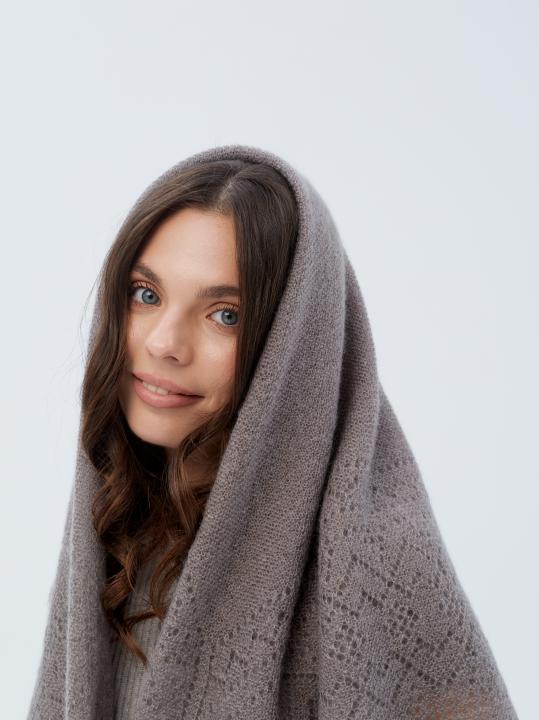 Gray Down Shawl