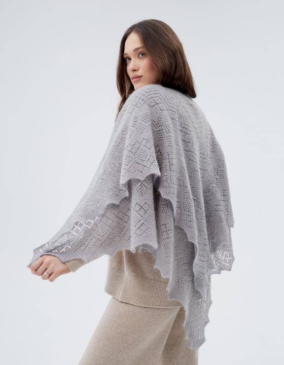 Gray Warm Down Shawl