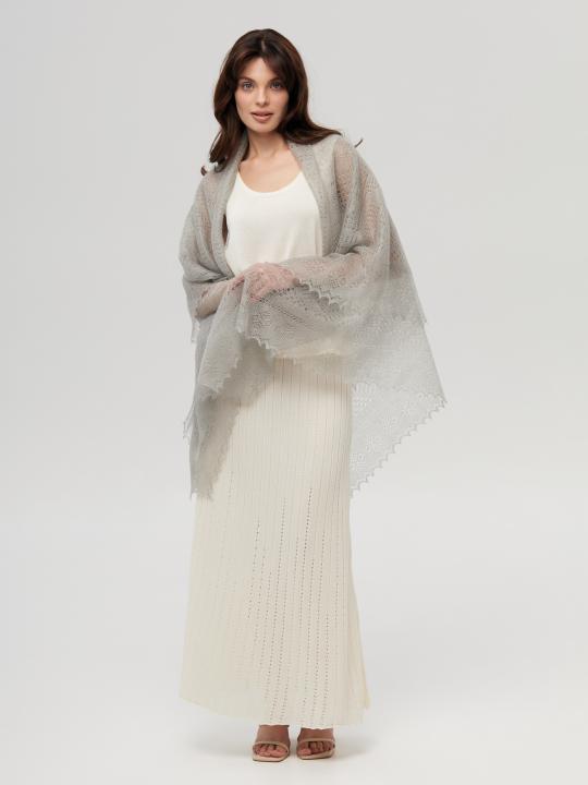 Gray Down Shawl