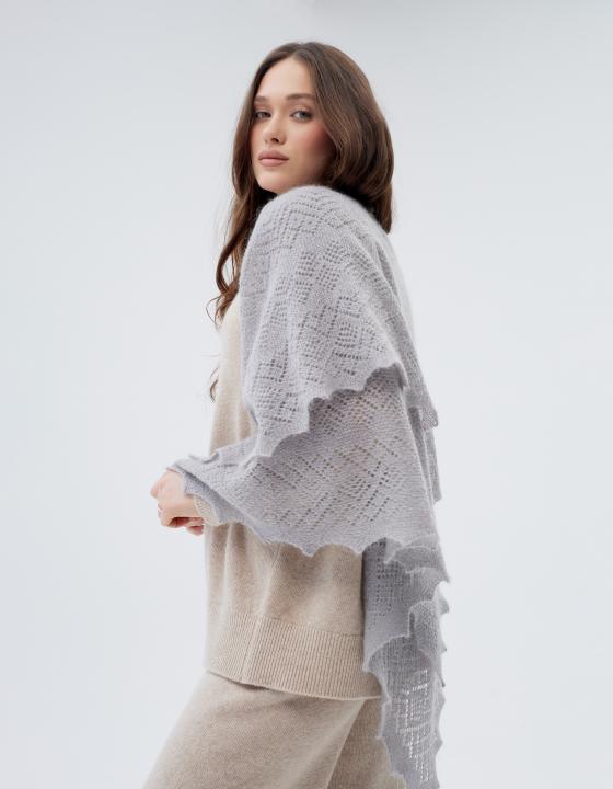 Gray Warm Down Shawl