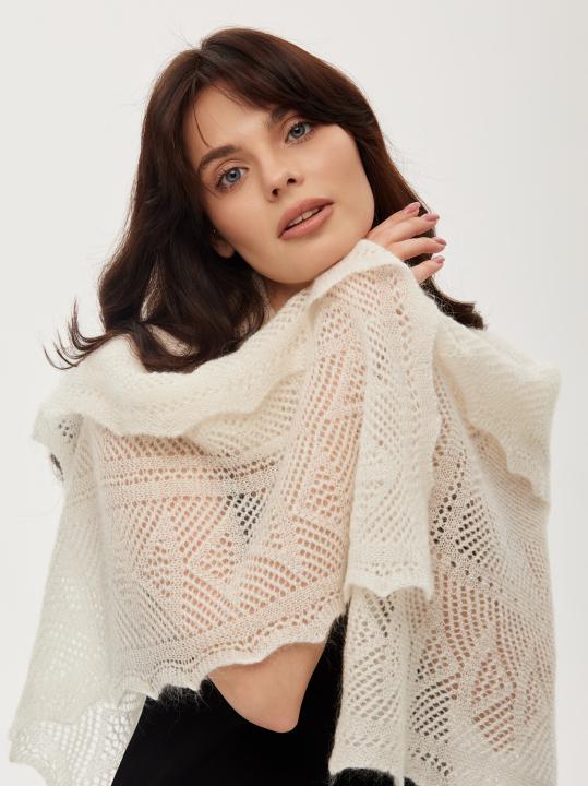 Warm Ecru Down Shawl
