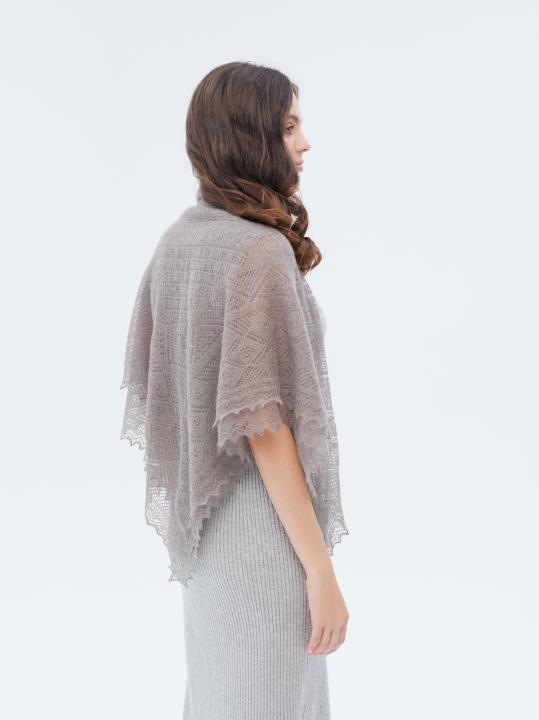 Gray Lace Down Shawl (110 × 110 cm)