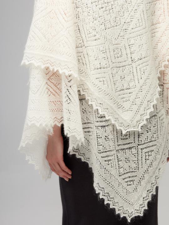 White Warm Down Shawl