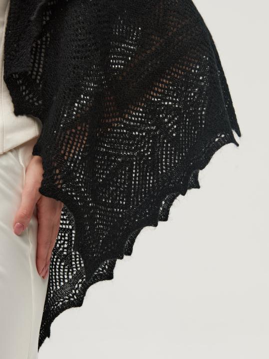 Black Warm Down Shawl