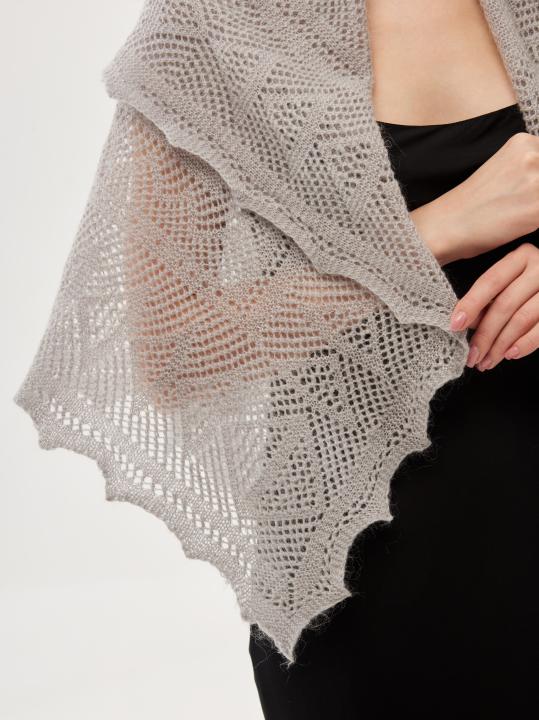 Gray Down Shawl