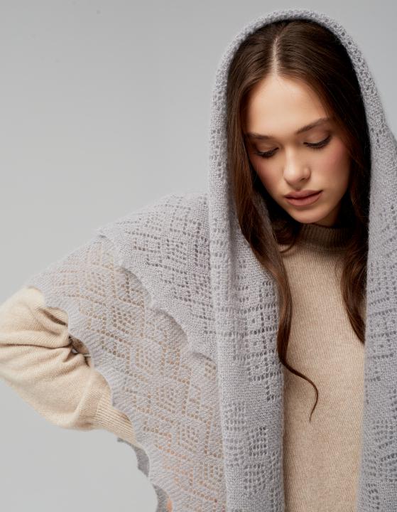 Gray Warm Down Shawl