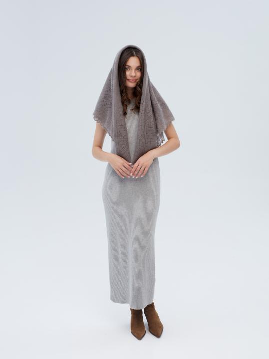 Gray Down Shawl