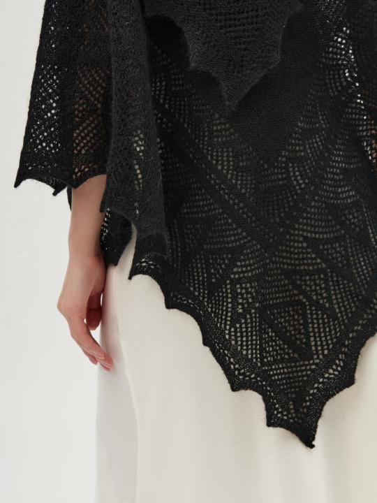 Black Warm Down Shawl