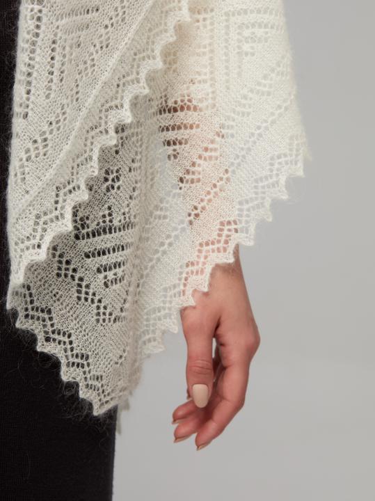 White Warm Down Shawl