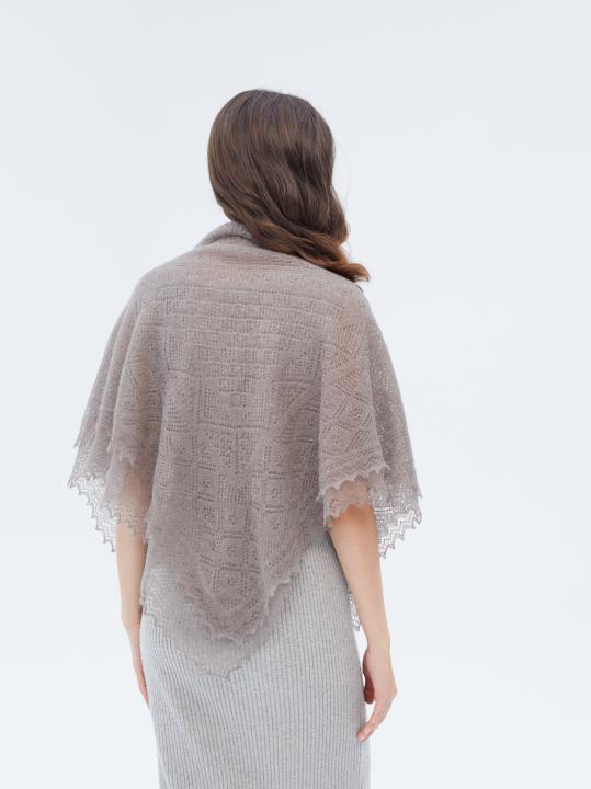 Gray Lace Down Shawl (110 × 110 cm)