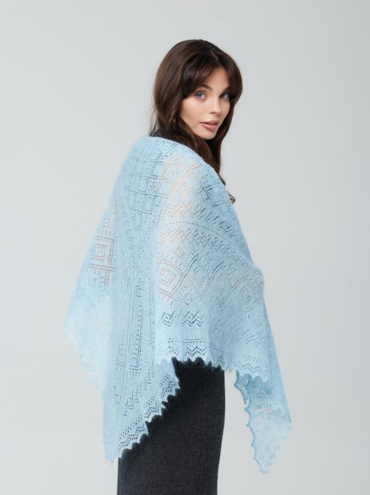 Sky Blue Triangle Down Shawl