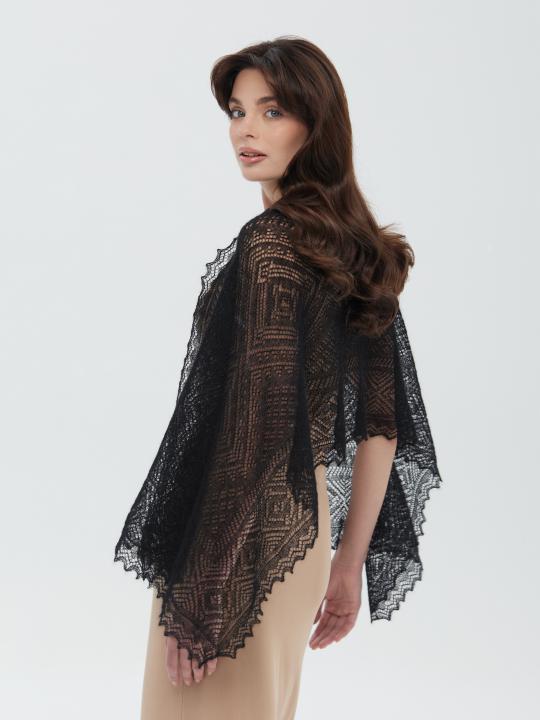 Black Lace Down Stole