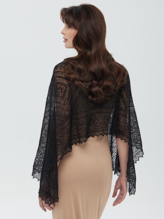 Black Lace Down Stole