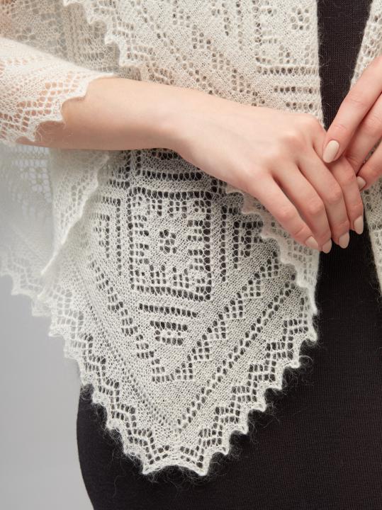 White Warm Down Shawl
