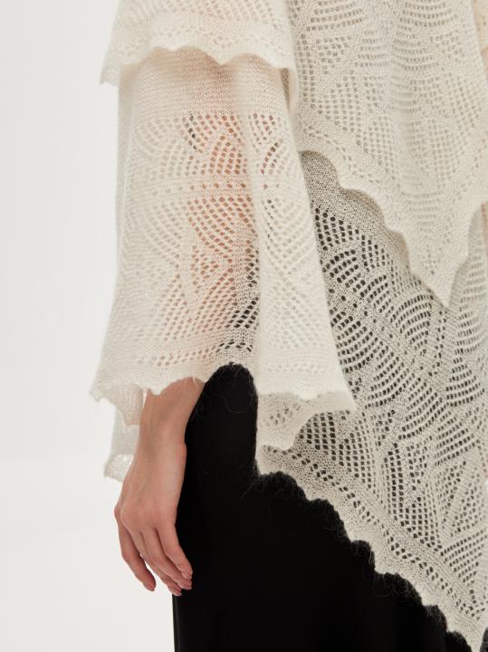 Warm Ecru Down Shawl