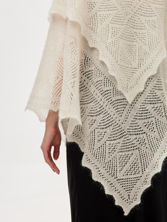 Warm Ecru Down Shawl