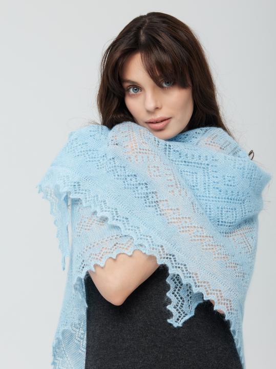 Sky Blue Triangle Down Shawl