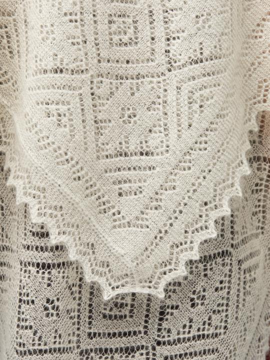 White Warm Down Shawl