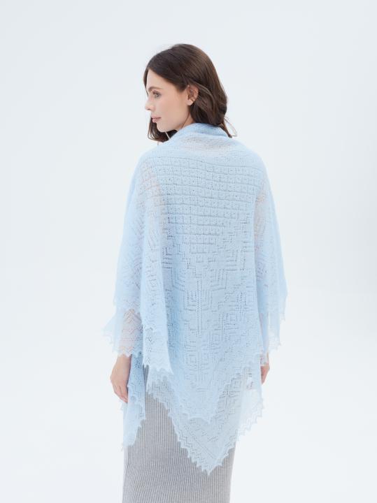 Sky Blue Lace Down Shawl