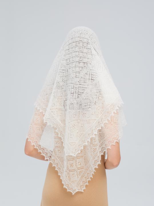 White Lace Down Shawl