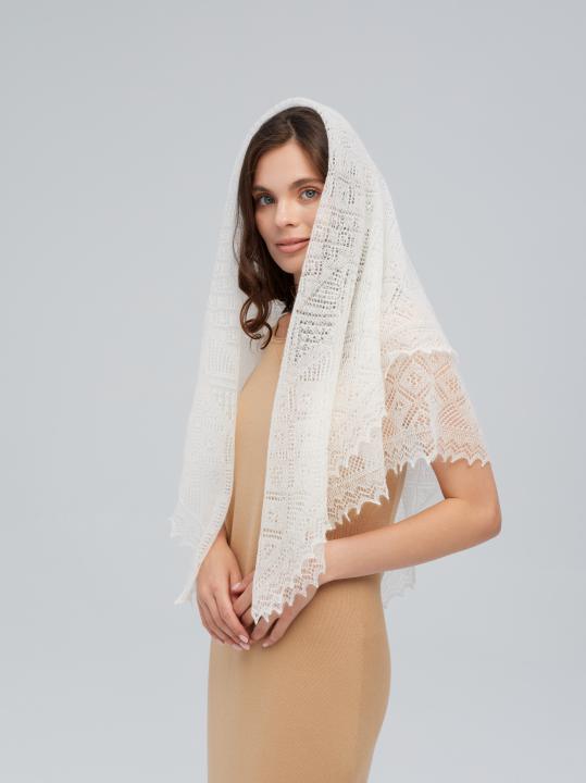 White Lace Down Shawl