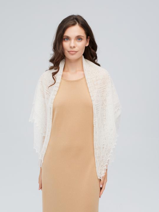 White Lace Down Shawl