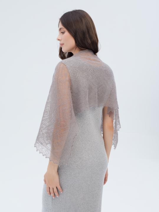 Gray Lace Down Shawl