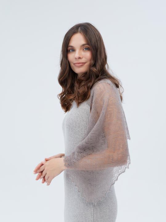 Gray Lace Down Shawl
