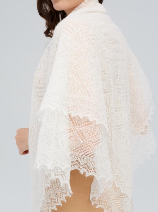 White Lace Down Shawl